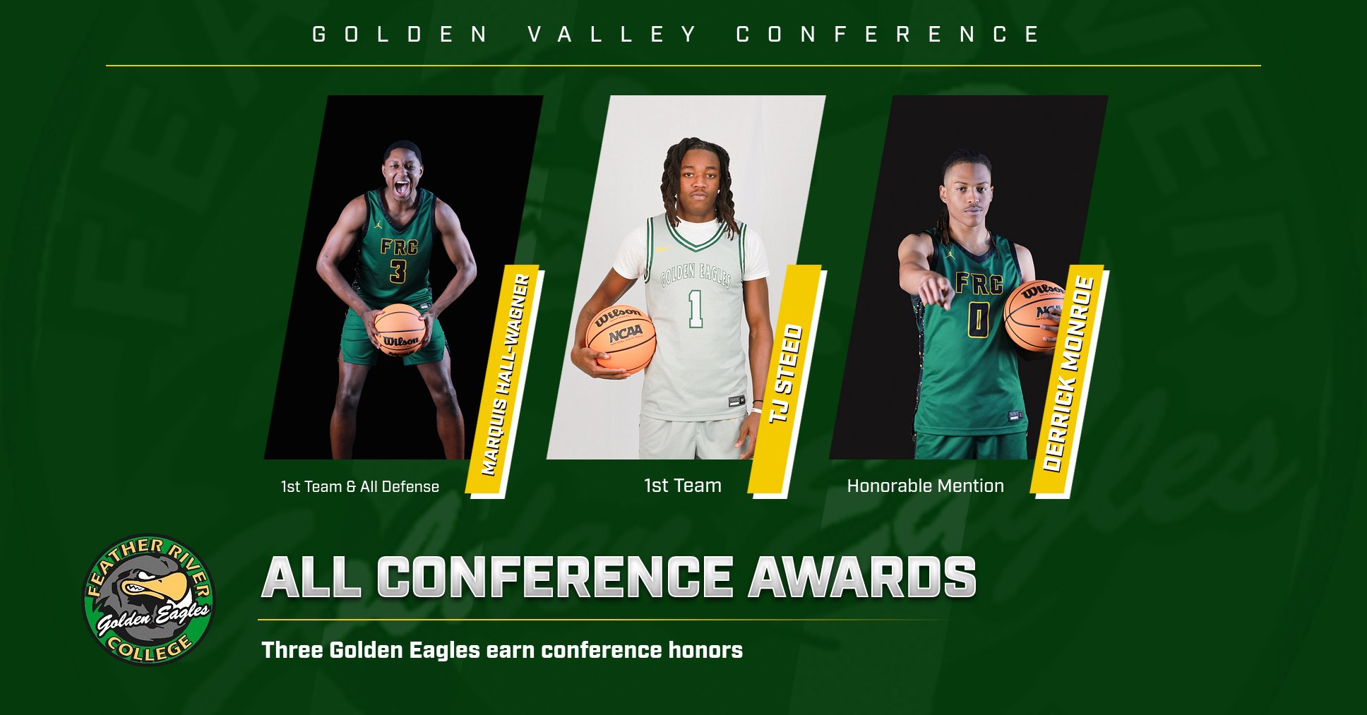 Three Golden Eagles Receive Conference Honors